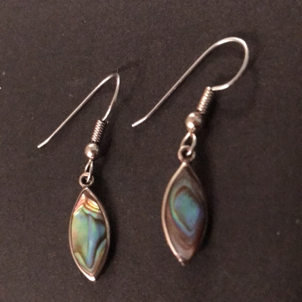 Abalone and silver earrings